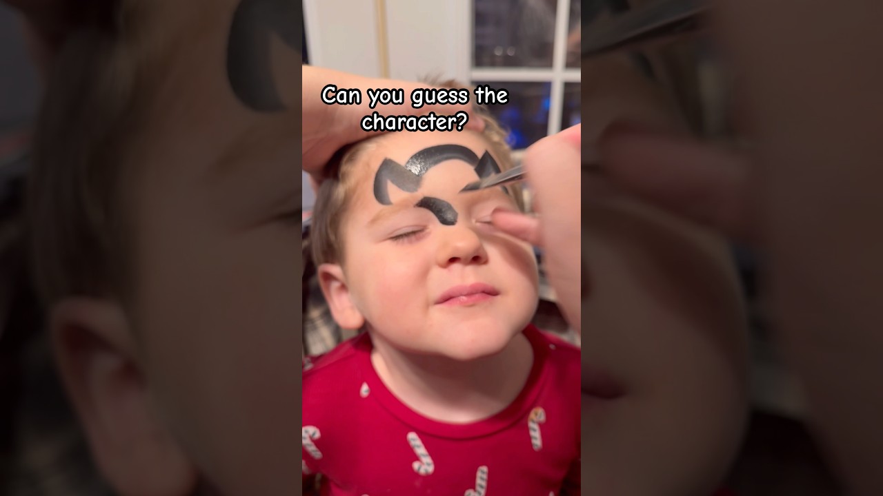 Shadow the hedgehog face painting 