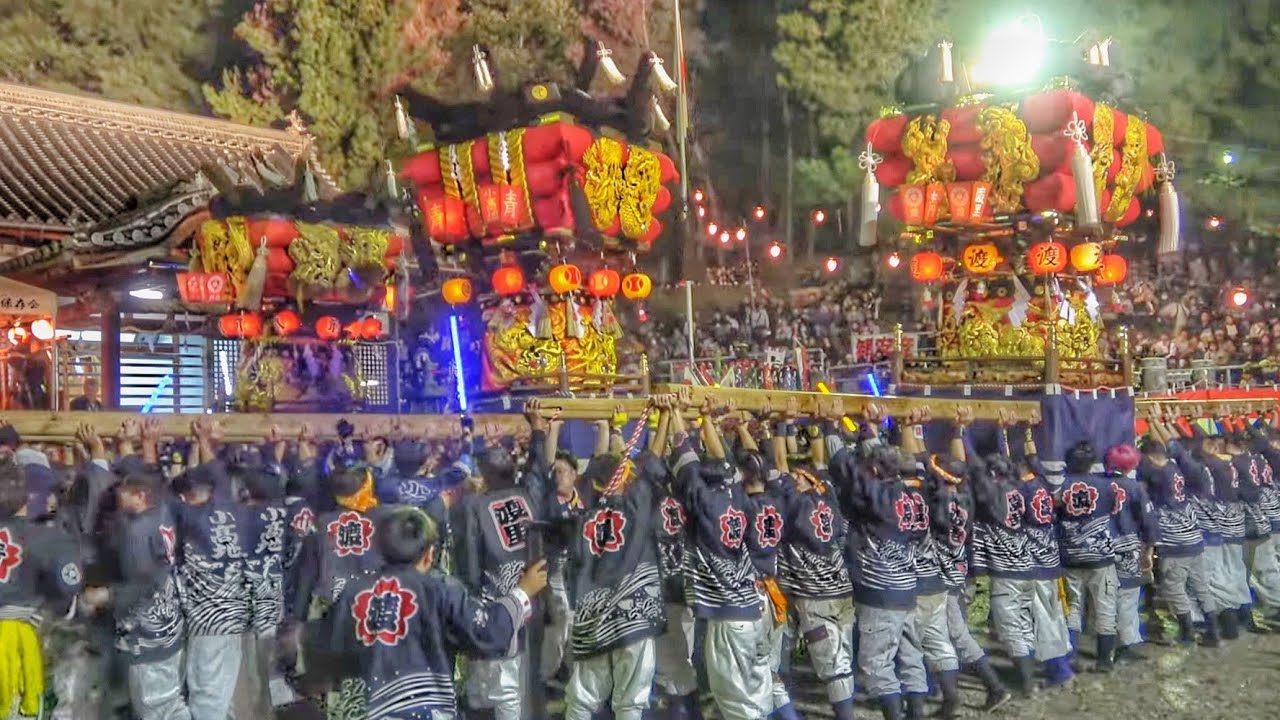 【乙島祭り 2025】夜の宮入り(ノーカット)千歳楽·御船·だんじり などの 大場物 奉納 2025.10.26 岡山県 倉敷市 戸島神社