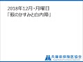 ２０１８年１２月・月曜日「眼のかすみと白内障」