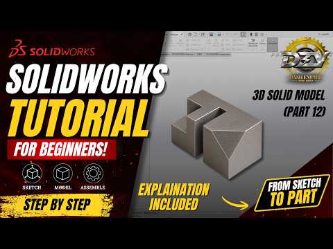 3D Solid Model (Part 12) | SolidWorks CADCam Practice 28 | Beginners Level | DEV - SolidWorks