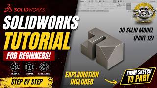 3D Solid Model (Part 12) | SolidWorks CADCam Practice 28 | Beginners Level | DEV - SolidWorks