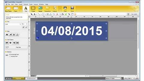 P-Touch: How To Add Date and Time