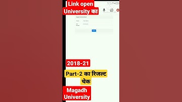2018-21 Magadh University ka live result check karo part 2 ka #university #magadh