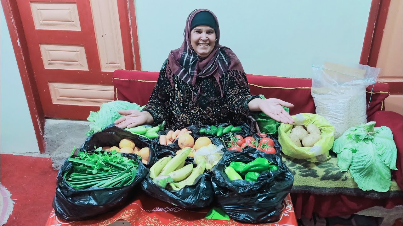 أقوى تجهيزات للعزومة إللى هيجوا يشرفوني ويرفعوا راسى🤗🍅🥕🍋🍊🫑🥒🌶️