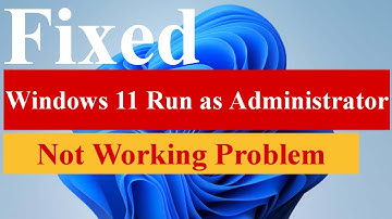 Windows 11 Run as Administrator Not Working Problem Solved #run #administrator #notworking