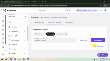 How To Restore Specific Files From Backup in Hostinger