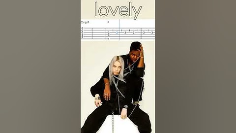 lovely (with Khalid) Billie Eilish TAB #guitarlesson #tabs #billieeilish #khalid #lovely #guitarriff