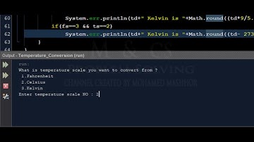 Temperature Conversion Program | Java