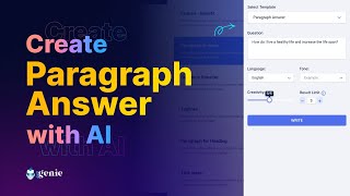 GetGenie Template: Ai Paragraph Answer Generator