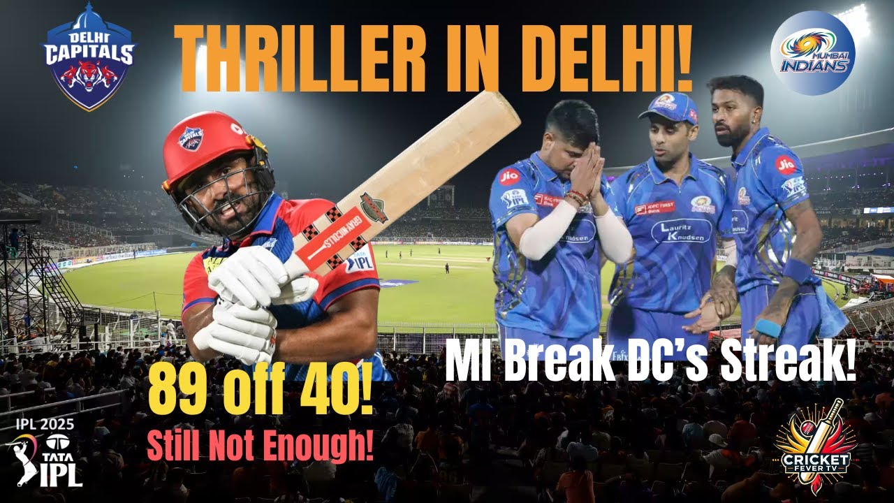 Karun Nair SMASHES 89 | 3 Run-Outs in 1 Over?! DC Collapse in Shocking Fashion vs MI!