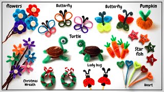 11 Easy pipe cleaner crafts | Pipe cleaner animals | Pipe cleaner crafts | Easy crafts