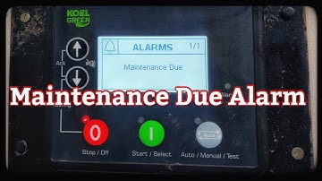 Maintenance Due Alarm||Genarator not starting