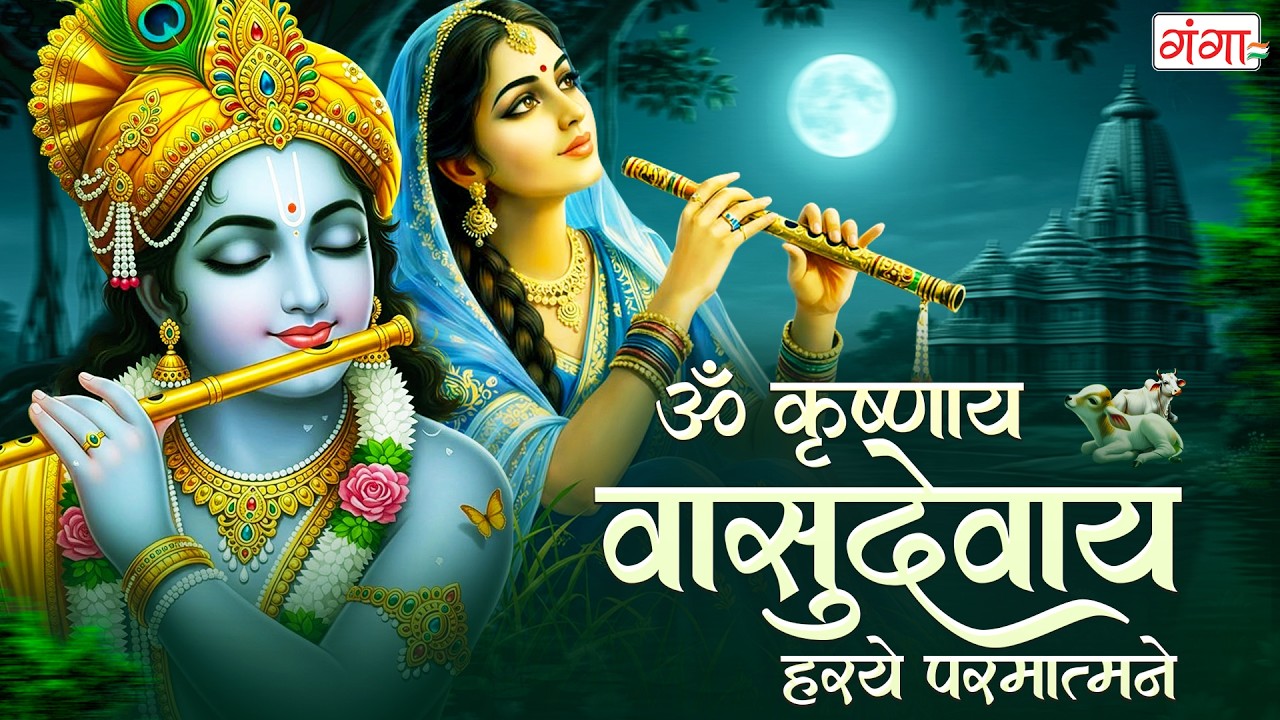 ॐ कृष्णाय वासुदेवाय हरये परमात्मने प्रणतः क्लेशनाशाय गोविंदाय नमो नमः KRISHANAYA VASUDEVAYA #krishna