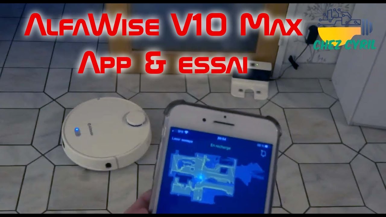 AlfaWise V10 MAX : Aspirateur Robot avec mopping (lavage par AlfaWise V10 MAX : Aspirateur Robot avec mopping (lavage par