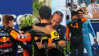 Max Verstappen Lewis Hamilton \u0026 more F1 Drivers congratulate Lando Norris | Wholesome scenes