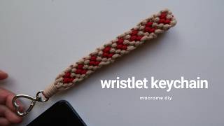 DIY Macrame Wristlet Keychain | Heart Pattern | Step by Step Tutorial