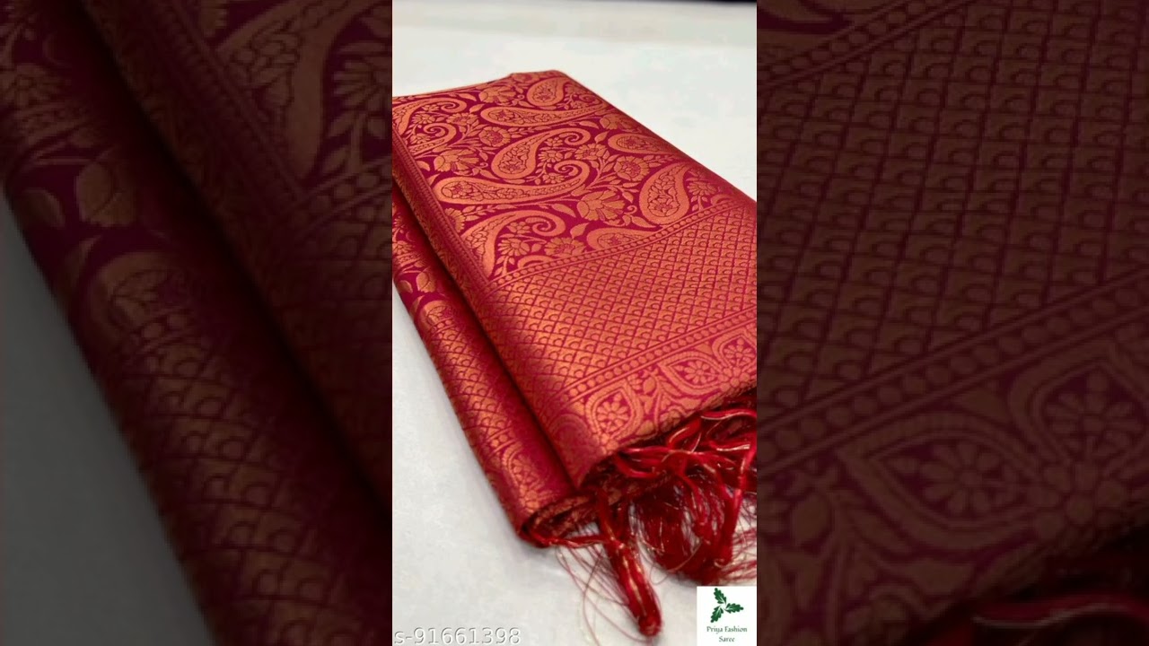 Copper zari silk saree 💖👍