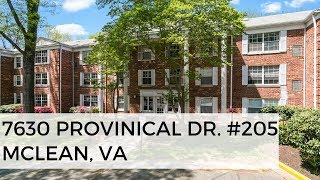 ►The Colonies: 7630 Provincial Dr. #205 McLean VA [Tysons Corner Condo]