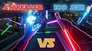 STARKILLER VS 100 JEDI In Virtual Reality (Blade &amp; Sorcery)