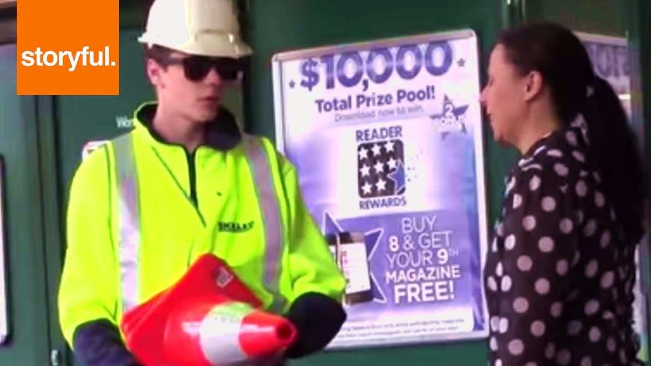 Annoying Construction Worker Prank On Shoppers (Storyful, Funny) YouTube