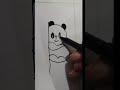 Draw Panda with B #shorts #trending