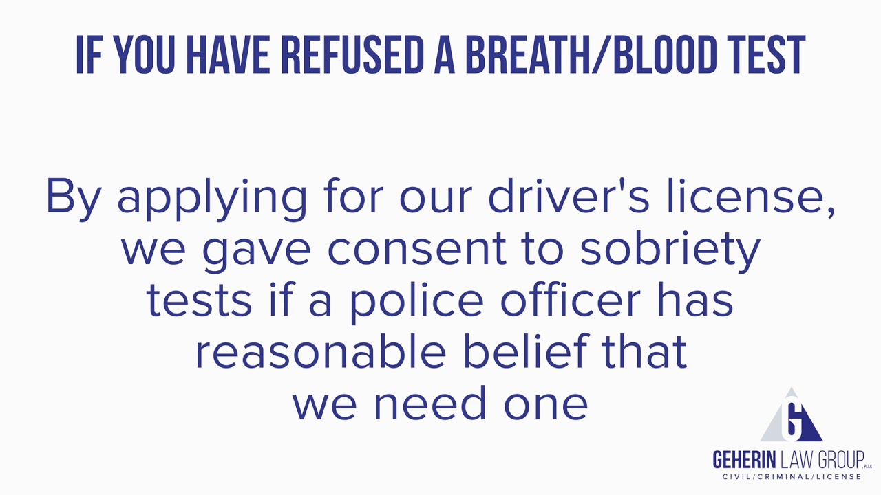 What If I Refuse a Breath Test in Michigan? Geherin Law Group, PLLC YouTube