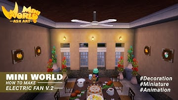 Tutorial Mini World Block Art : How To Make A Ceiling Fans // Electric Fan V.2