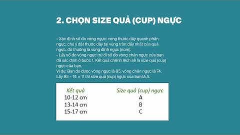 Áo ngực size 36 là bao nhiêu cm