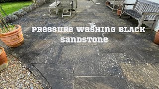 Pressure Washing BLACK Sandstone | New Forest Exterior Cleaning