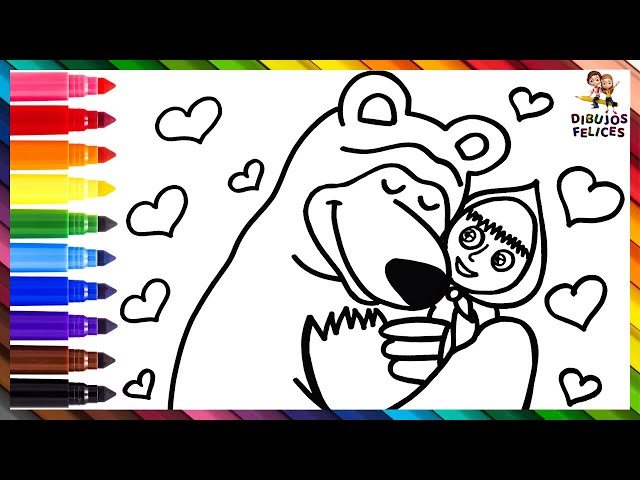 Dibuja y Colorea A Masha Y El Oso Abrazados 👧🏼💖🐻 Dibujos Para Niños - YouTube dibuja-y-colorea-a-masha-y-el-oso-abrazados-dibujos-para-ni-os-youtube