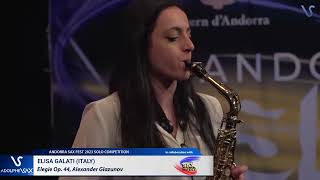ANDORRA SAX FEST 2023: Elisa Galati (Italy) plays Elegie Op. 44, Alexander Glazunov