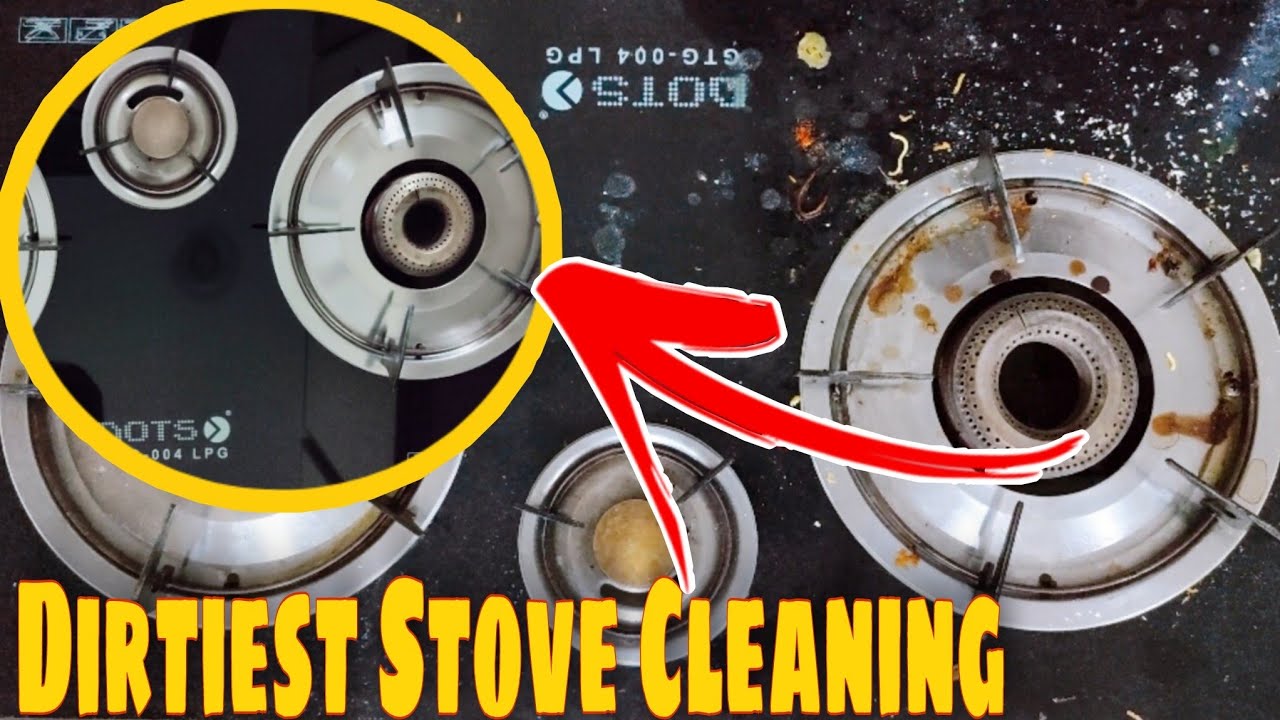How to clean Gas Stove Dirtiest Stove Cleaning Glass Gas Stove