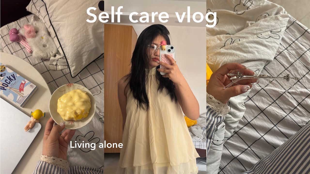 Selfcare vlog 🫧💓: going back to black hair , fav shower products 🚿🧼, lash lift 🪽