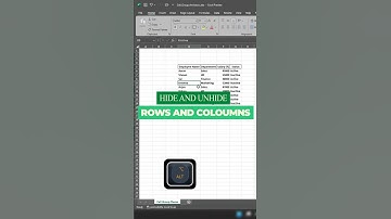 How to Hide & Unhide Rows and Columns in Excel | Mouse & Keyboard Shortcuts | The Basics Tamil
