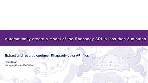 [IBM Rhapsody] Automatically create a model of the Rhapsody Java-API