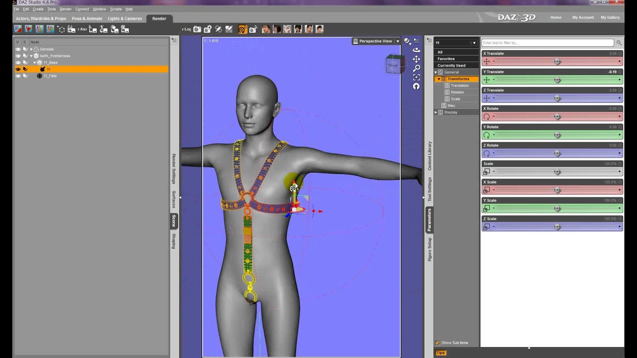 Daz Studio4 6 2 D Formerの基本的な使い方 七分でわかる Daz Studioでcreate3d Cg制作作業日記