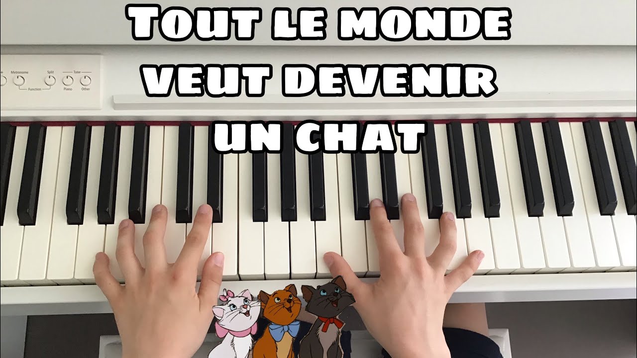 Les Aristochats-TOUT LE MONDE VEUT DEVENIR UN CHAT 🐈 -Piano - YouTube