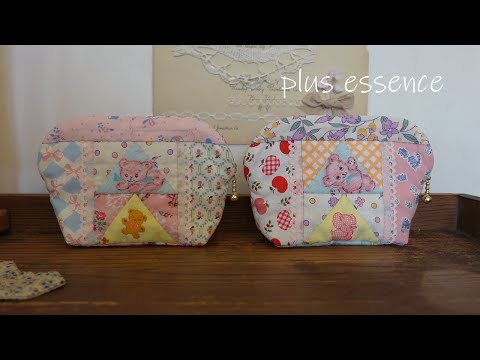 パッチワークvlog】フライングギースのポーチ③／完成 - YouTube