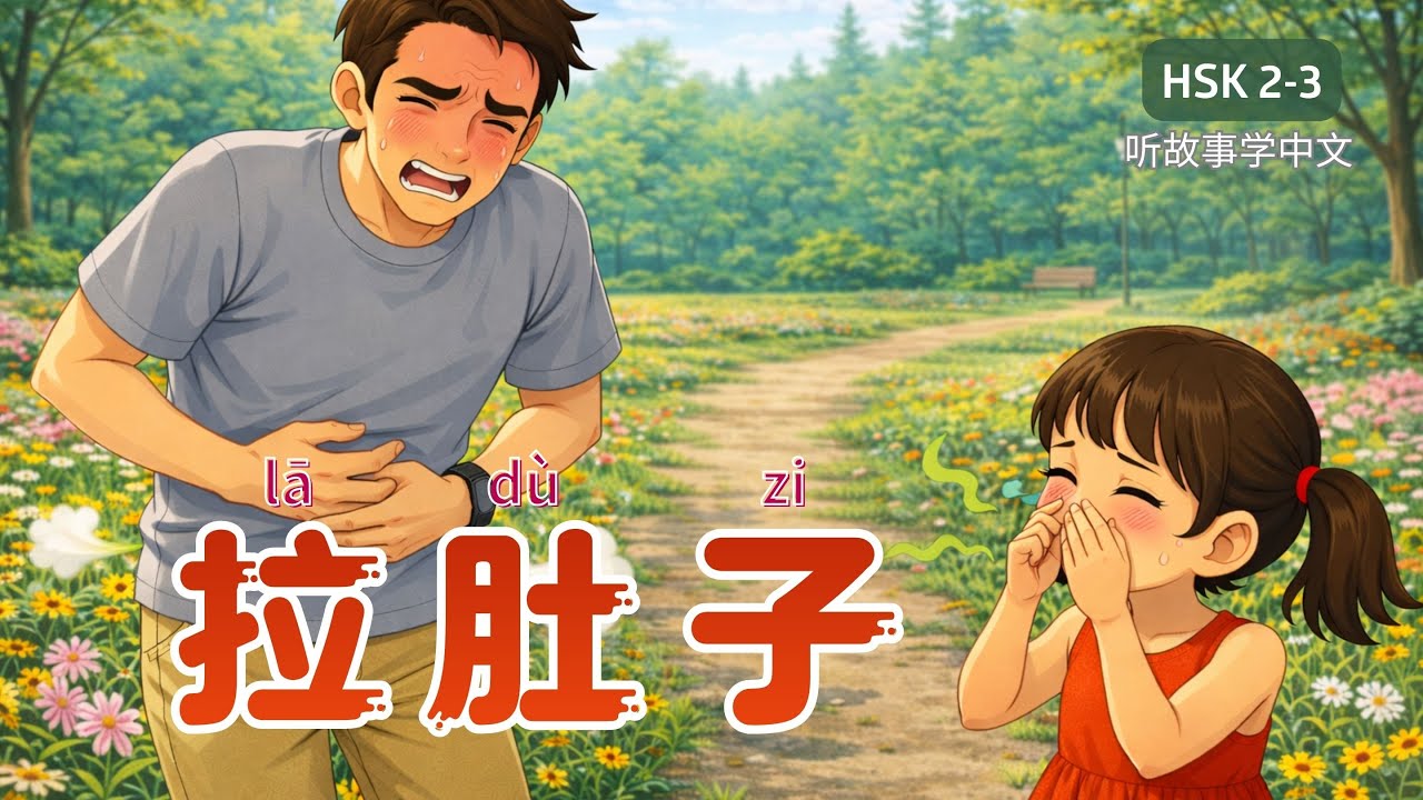 HSK2-3｜拉肚子 Diarrhea | 爆笑学中文 Funny Chinese Story 