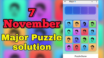 7 November Major puzzle durov Solved Today | Major Daily combo card 7 November Major puzzle duro