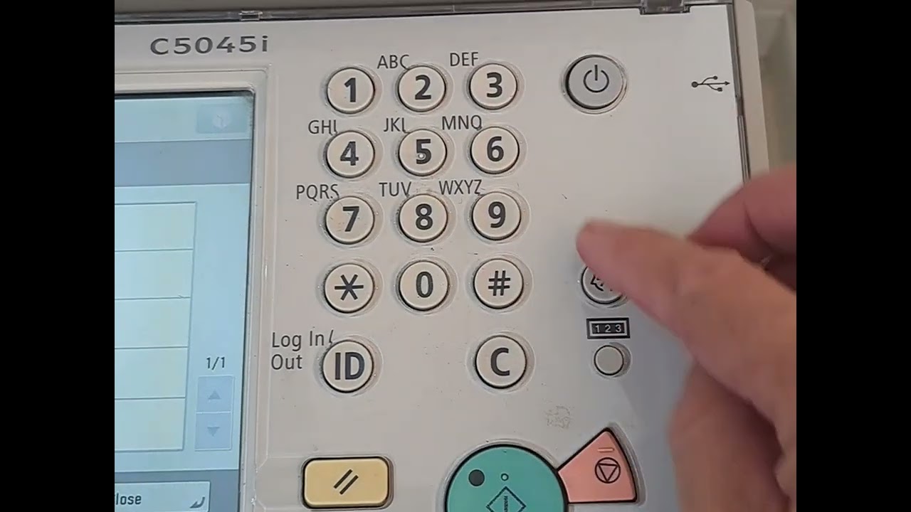 how to clear password user id canon Advance C5240 C5250 C5030