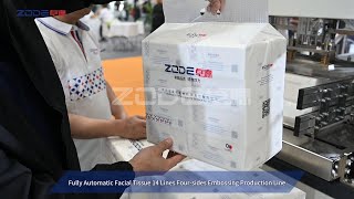 Fully Automatic Facial Tissue 14 Lines Four-Sides Embossing Production Line