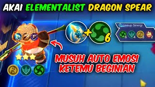 AUTO EMOSI KETEMU BEGINIAN !! AKAI ELEMENTALIST MODE DRAGON SPEAR | COMMANDER ZILONG MAGIC CHESS