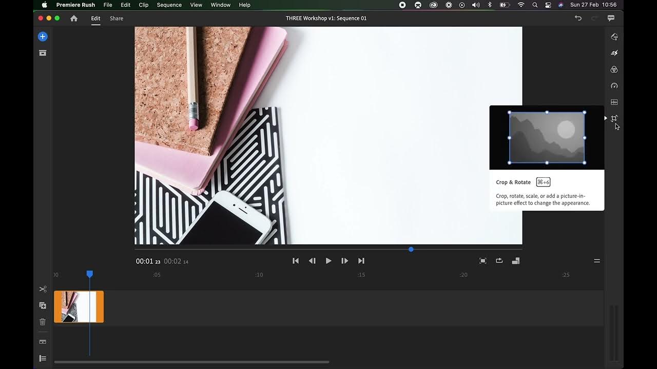 Add a Pan and Zoom to Still Images with Adobe Premiere Rush YouTube