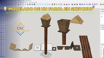 💡 Modelado de un Farol con SketchUp para MDF de 6mm + Extensión Eneroth Laser Tools