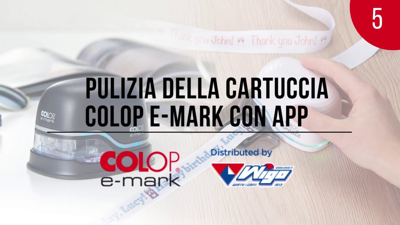 Pulizia della cartuccia COLOP E-MARK con App - YouTube