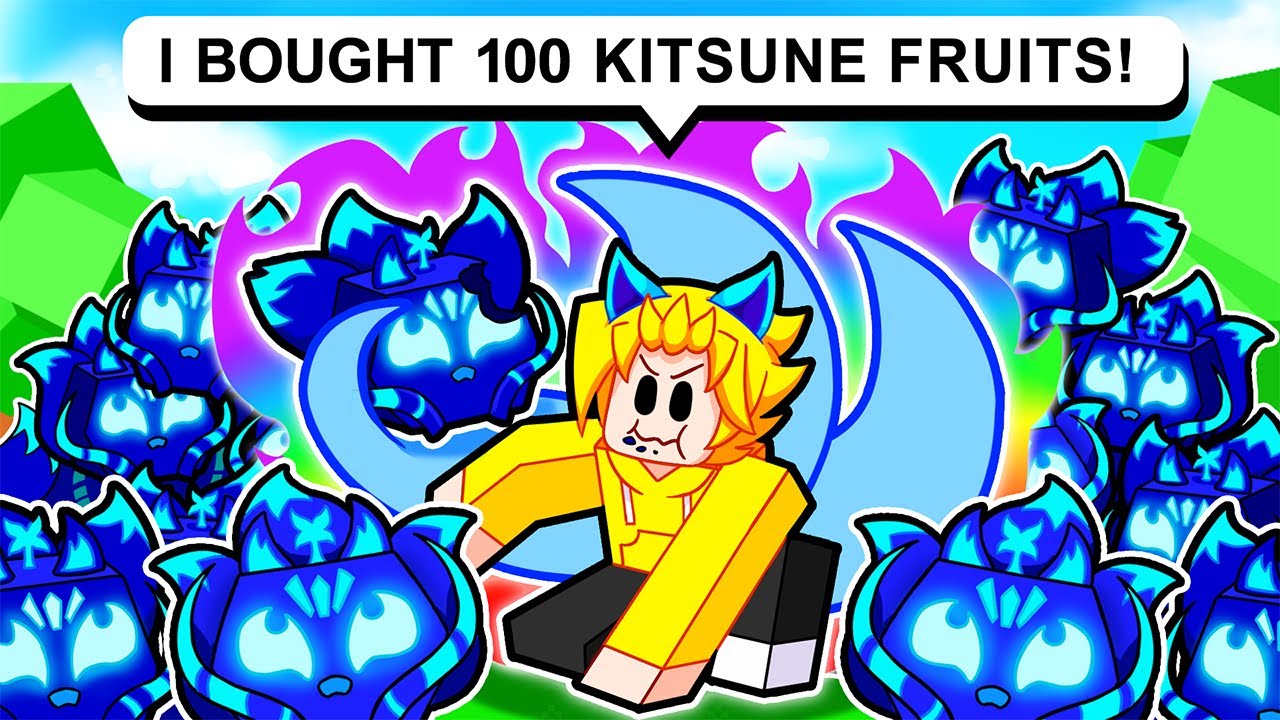 I Bought 100 Kitsune Fruits in Blox Fruits.. (Roblox Blox Fruits) 