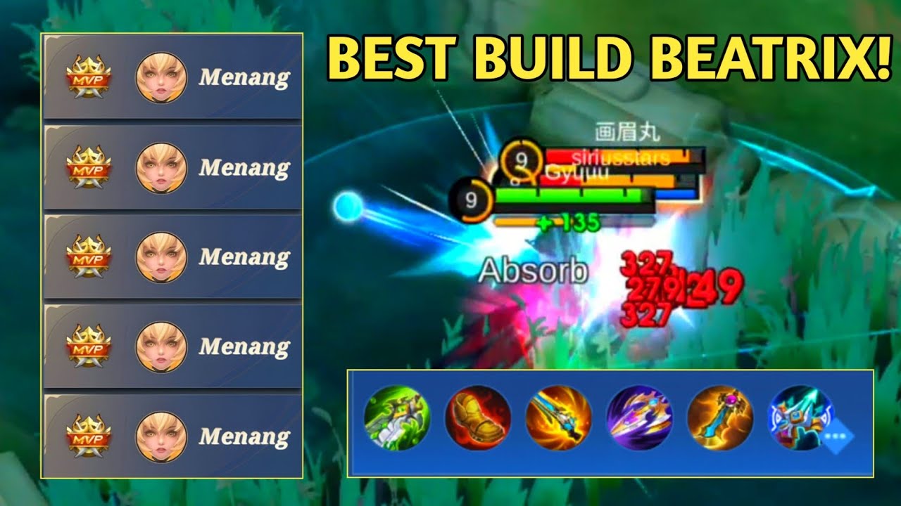 WAJIB COBA! INI RAHASIA BUILD BEATRIX YG BIKIN GW WIN STREAK FULL MVP! MOBILE LEGEND INDONESIA