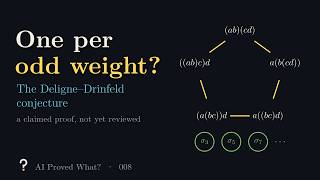 Information One Generator per Odd Weight: The Deligne–Drinfeld Conjecture, Which AI Says It Proved News