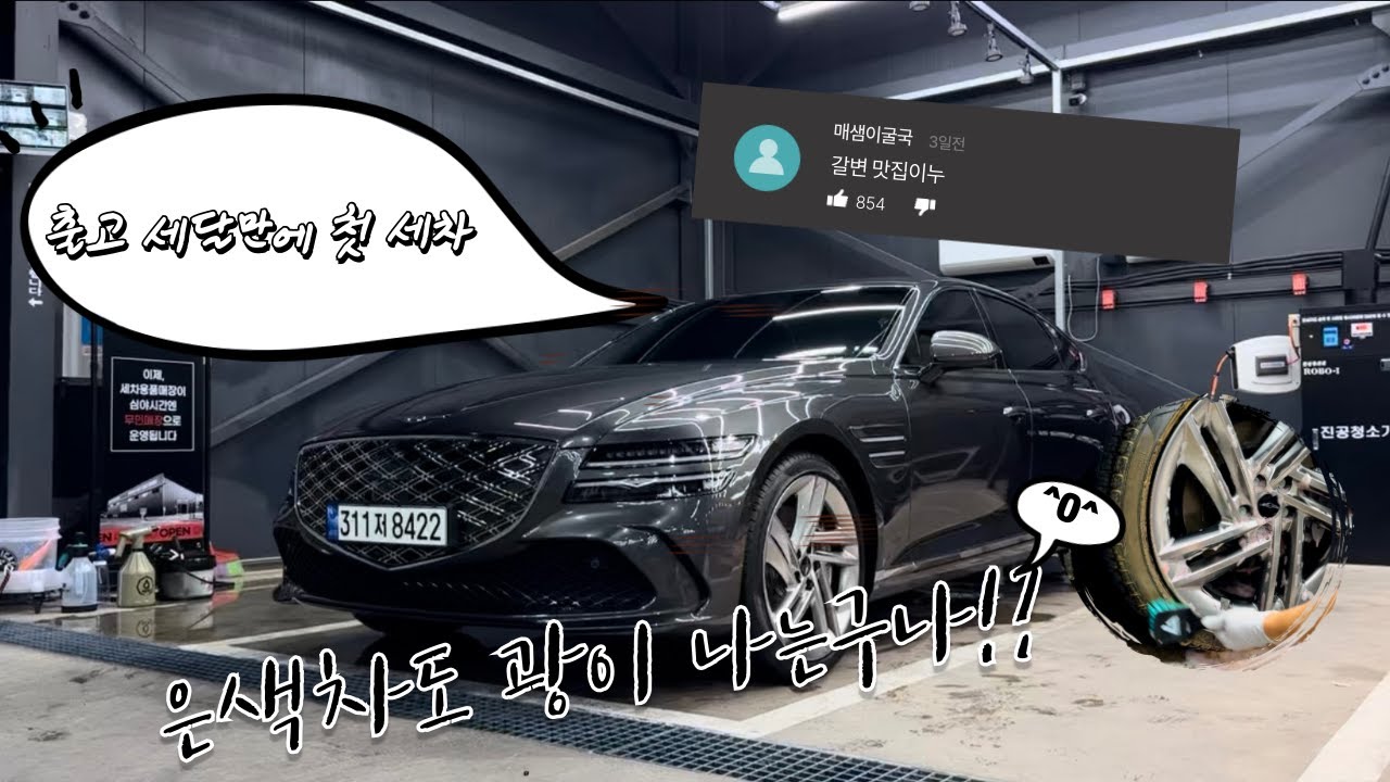 신형 G80 출고 후 첫 디테일링 세차하기